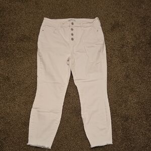 Nine West Cream Ankle Jeans